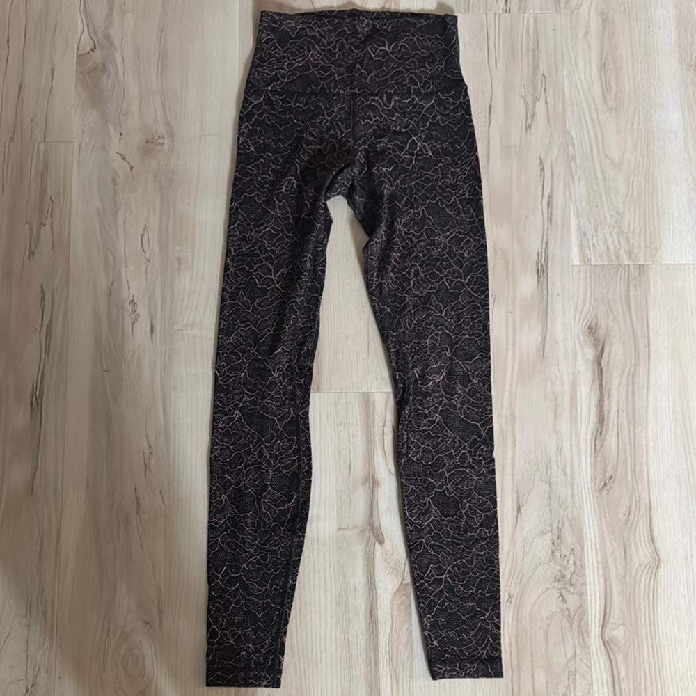 Lululemon Athletica Black and Pink Leggings